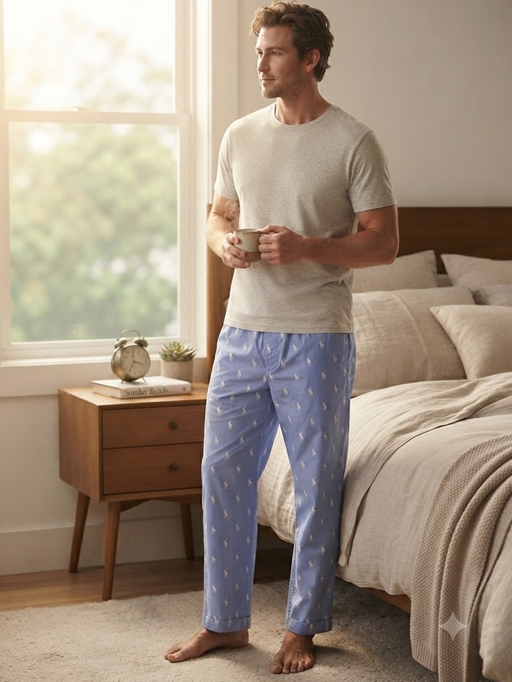 Polo Ralph Lauren 2XLT Blue All Over Pony Lounge Pants Pajamas 2XT